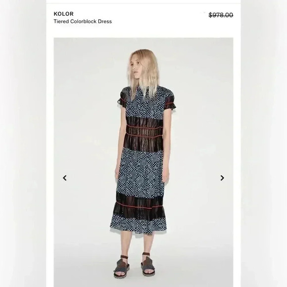 KOLOR Japan
Tiered Colorblock Dress - Picture 5 of 8